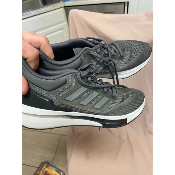 Adidas EQ21 Run 'Grey Iron Metallic' Women's Size 9 Shoes -  H00541 - Picture 4 of 5